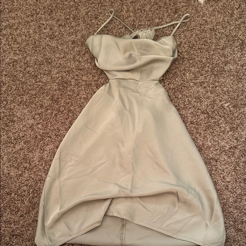 Princess Polly Cream Mini Dress with Spaghetti Straps